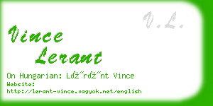 vince lerant business card